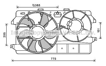 AVA QUALITY COOLING fd7591 -  Вентилятор, охлаждение двигателя
